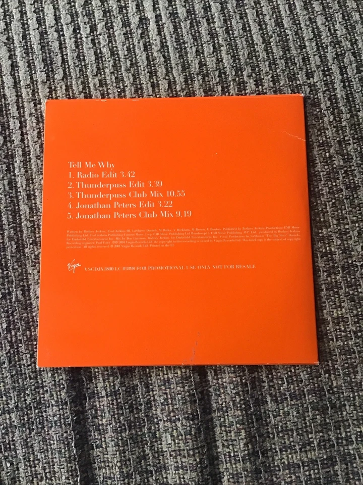 SPICE GIRLS TELL ME WHY 2001 SUPER RARE OOP CD PROMO MIXES VIRGIN PRINT 5TRX Foto 2 de 4