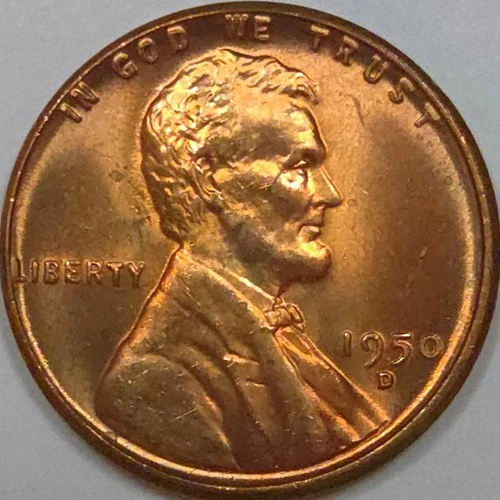 1950-D Lincoln Wheat Cent - Uncirculated RD (Lot#1)