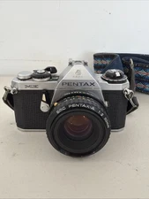 Pentax ME 35mm SLR Film Camera with 50 F2 50mm lens Kit, W/Original Manual