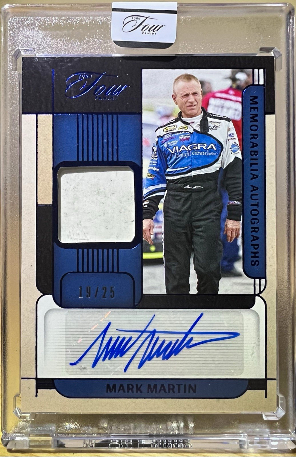 2026 Panini Turn Four Racing Mark Martin Memorabilia Auto #MA-MMR /25 MEM AUTO
