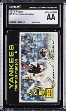 1971 TOPPS #5 THURMAN MUNSON CGC AUTHENTIC ALTERED