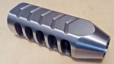 Muzzle Brake 5 ports magnum cal - Custom Thread (Metric/Imperial) - Steel Finish