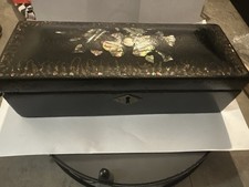 Vintage Schmuckkästchen Perlmutt Intarsien Schatulle Box