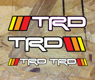 #ad #ad TRD Decal Sticker Decals 4 Runner Tacoma FJ Tundra Retro Stripes 4for1 PickSize $34.99