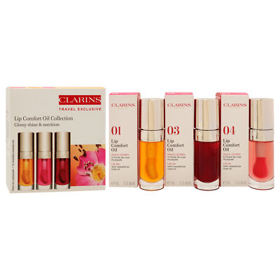 【おまけ付き】CLARINS リップ コンフォートオイル03 04 セット⸜❤︎⸝‍ 2 Pack Lip Comfort Oil Collection by Clarins for Women - 3 Pc Kit