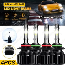 9005+9006 LED Combo COB LED Headlight Kit 360000LM Light Bulbs Hi/Low Beam 6000K