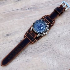 Cinturino Orologio Vera Pelle Cinturino Polsino 18-26 mm Leather cuff watch band