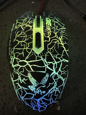 Wired USB Optical Gaming Mouse 7 Color LED Backlit.
