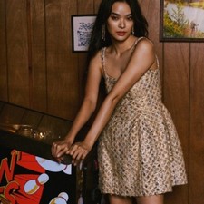 NWT Anthropologie Maeve tweed fit and flare mini dress 10