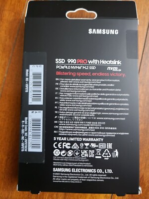 Samsung 990 PRO 2TB Internal SSD PCIe 4.0 NVMe Heatsink | eBay Samsung 990 PRO 2TB Internal SSD PCIe 4.0 NVMe Heatsink | eBay