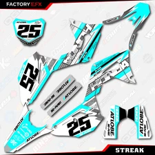 Cyan STREAK Racing Graphics Kit fits 17-20 Honda CRF450 CRF 450 CR450F