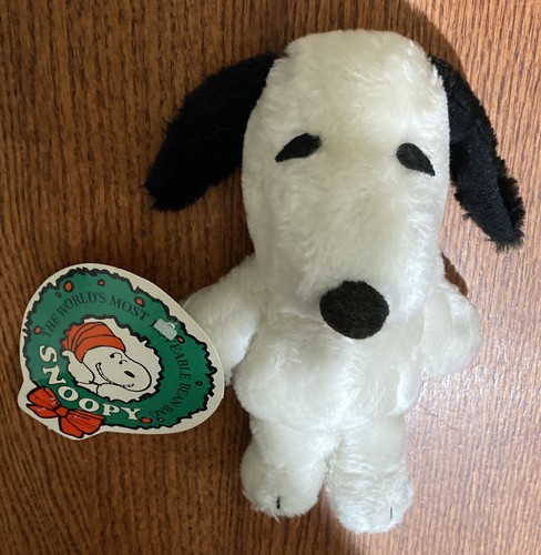 SNOOPY 10” Plush Dog PEANUTS United Feature Syndicate 1958 Tag, Red Collar (I) - 第 3/9 張圖片