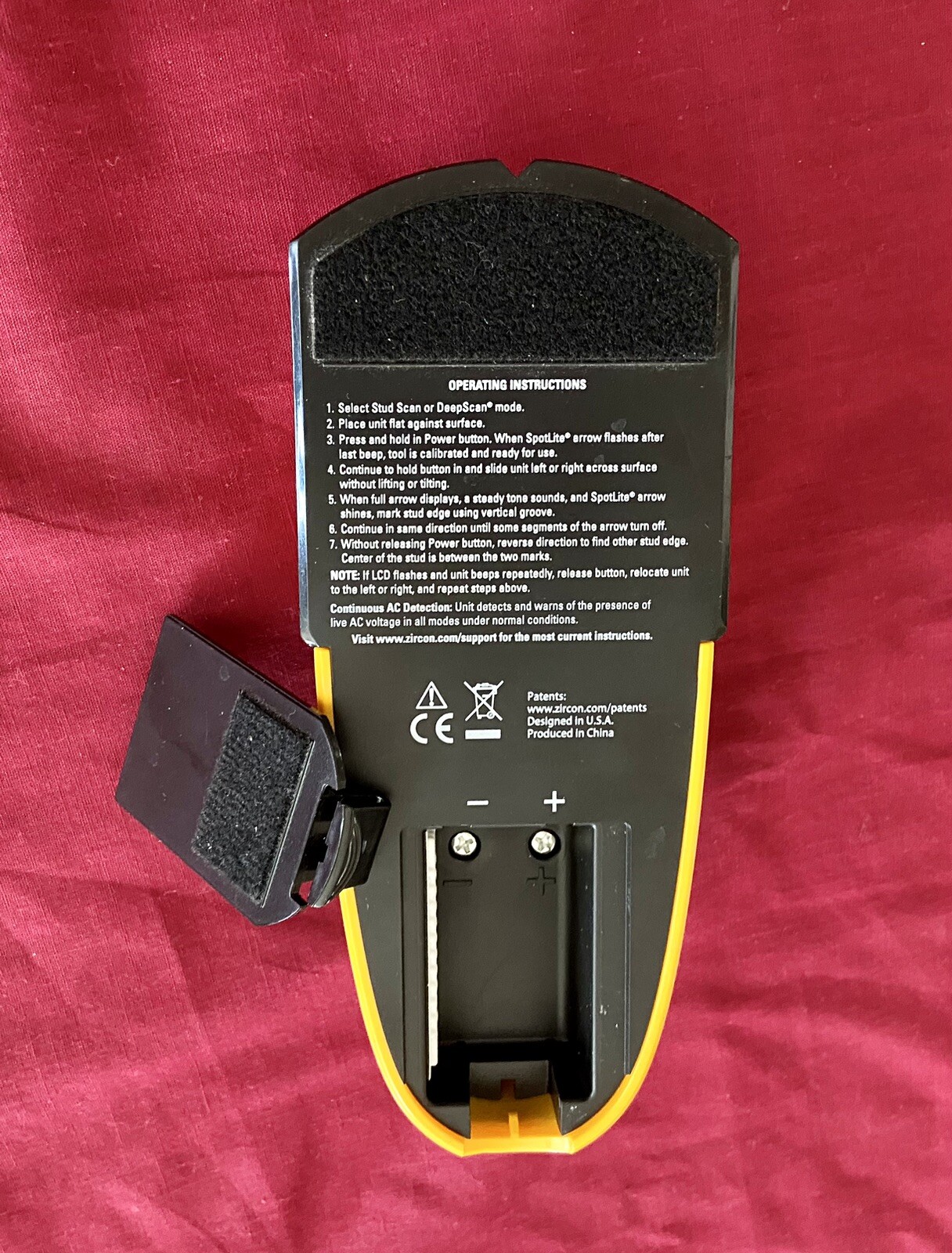 Zircon StudSensor E50 Edge Finding Stud Finder, Deep Scanning w/ Wire