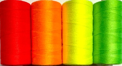 Nähgarn Coats neon gelb rot grün orange Stärke 30 50 120 Jeans Leder Zier Garn
