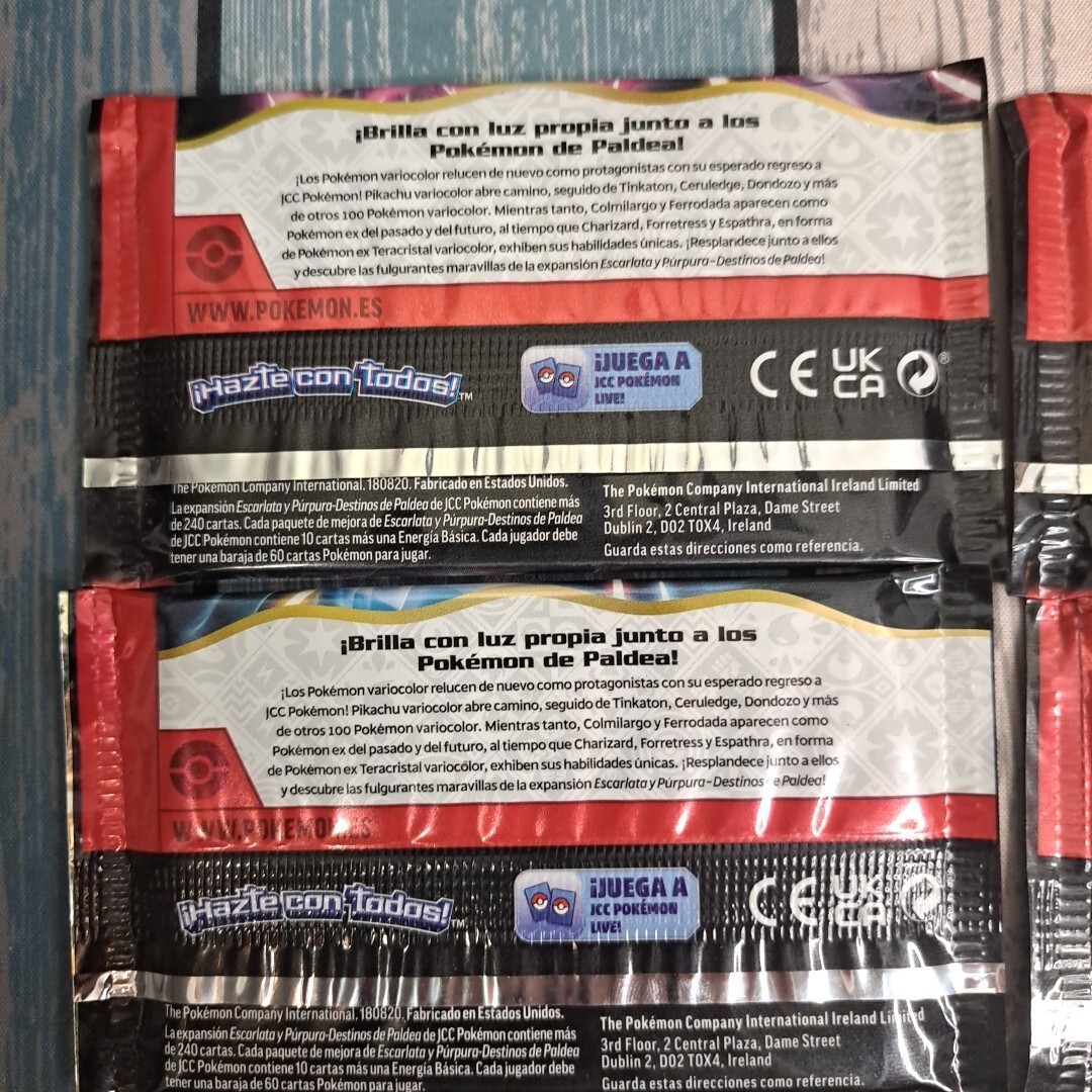 ポケモンカードゲーム Destinos de Paldea スペイン語 4X Pokémon Destinos De Paldea Espanol / Spanish Booster Pack