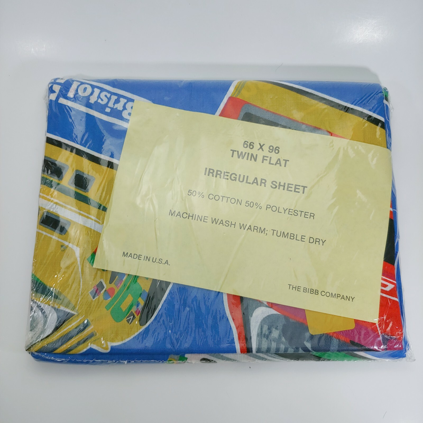 Vintage Nascar Sheets Twin Flat 66x96 
