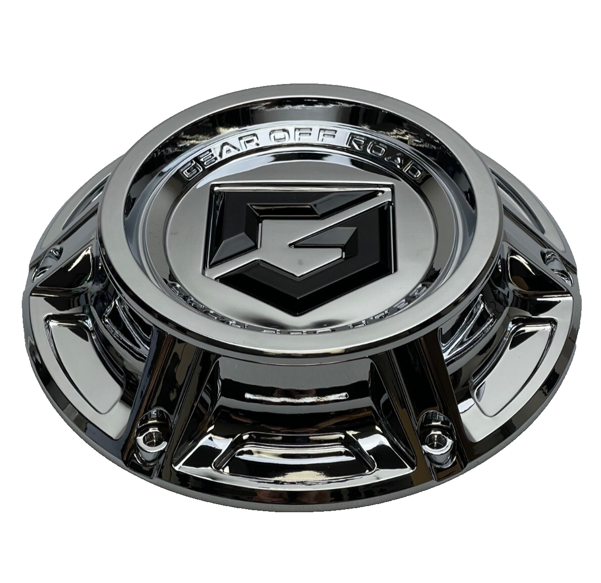 Gear Off Road Chrome/Black Logo Wheel Center Cap C-808-11-XG | eBay