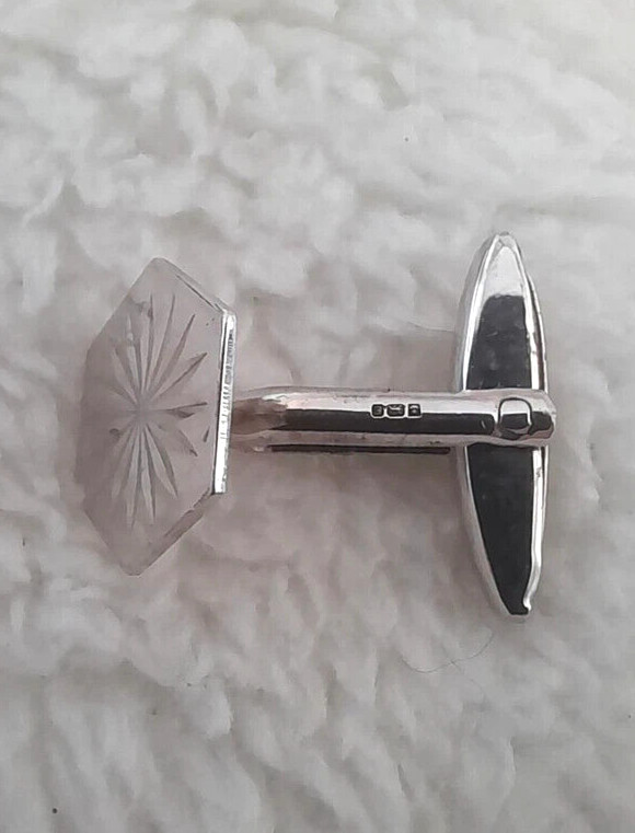 VINTAGE HALLMARKED .925 SOLID SILVER CUFFLINKS AN… - image 3