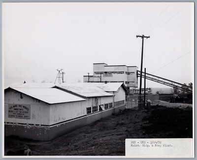 1972 Peabody Coal Company Mines Tiger Mine Alabama 8x10 Photo Prep Plant