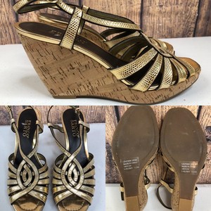 franco sarto gold wedges