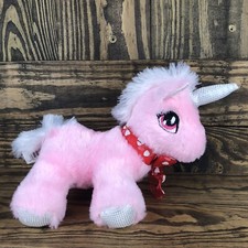 Dan Dee 10" Long Pink White Small Unicorn Plush Stuffed Toy Read