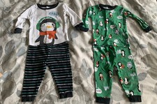 Boys 2 Pack Of Penguin Pjs Set Size 6 Months