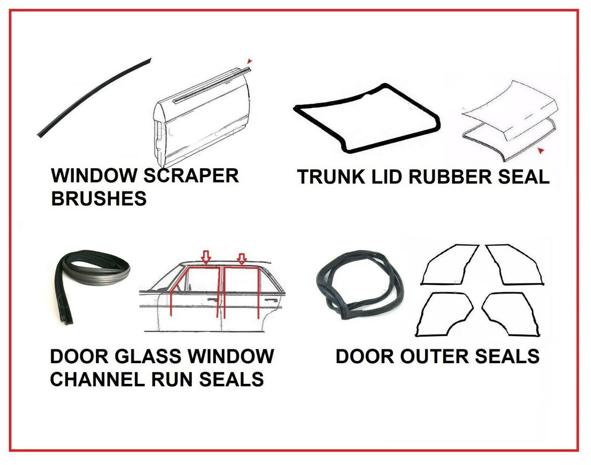 Kit De Joints En Caoutchouc Pour Mercedes W108 - 13 Pièces Pour Portes, Fenêtres, Coffre