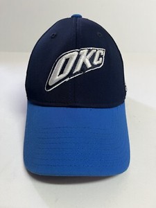 Oklahoma City Thunder NBA Hat Cap Youth Adidas Fitmax 70 Embroidered Logo Blue