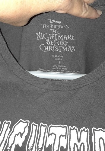 Tim Burton’s Nightmare Before Christmas MASTER OF FRIGHT T-Shirt Dk Grey Sz S - Picture 3 of 8