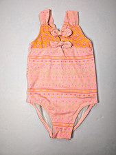 Nicole Miller Girls Colorful Paisley Geometric One Piece Swimsuit Size M
