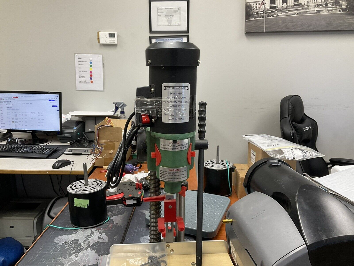 Central Machinery S35570 Mortising Machine 1/2HP 110V CYCLE: 60HZ