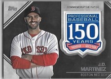2019 Topps Update BB 150th Anniv Manufactured Patches J.D. Martinez Red Sox