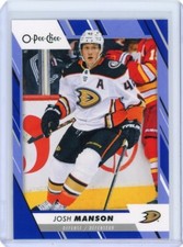 2023-24 O-Pee-Chee OPC Josh Manson Blue Border - Anaheim Ducks