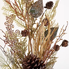 Factory Direct Craft 33" Icy Artificial Cedar and Twig Spray