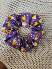 Handmade Hair Scrunchie Candy Corn Theme