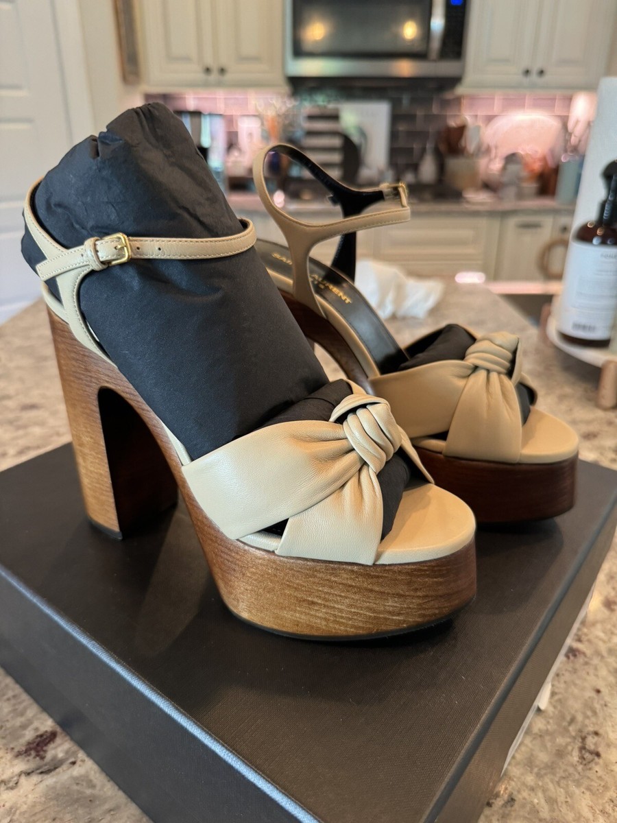 サンダル・ミュール Saint Laurent Bianca Platform Sandals In Satin Crepe BIANCA platform sandals in satin crepe | Saint Laurent | YSL US