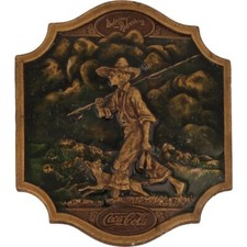 Coca Cola Coke Fishing Fisherman Western Norman Rockwell NOS Vintage Belt Buckle