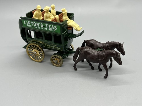 LLEDO DAYS GONE HORSE-DRAWN BUS - LONDON GENERAL LIPTON'S TEAS NICE - Picture 3 of 4