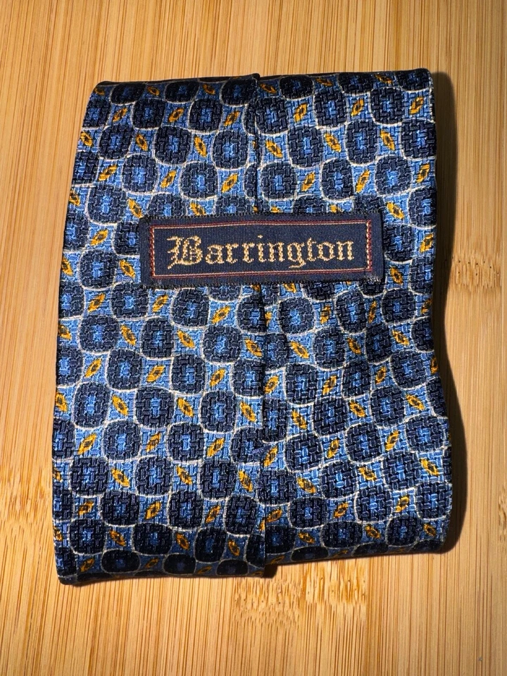 Corbata geométrica azul Barrington - 57L 3,75W Foto 2 de 2