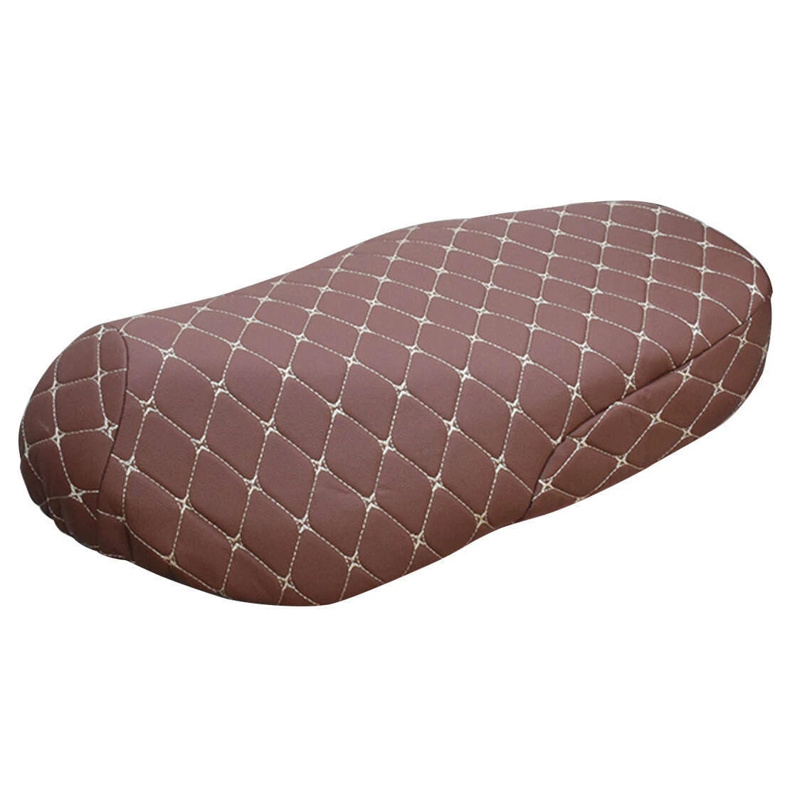 Funda Para Asiento De Motocicleta O Bicicleta Eléctrica - Material PU Antideslizante, Color Marrón, Medidas 85x50 Cm
