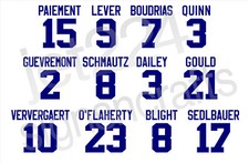 Vancouver Canucks DECAL/STICKER 1970s Boudrias Paiement Quinn Dailey Gould Lever