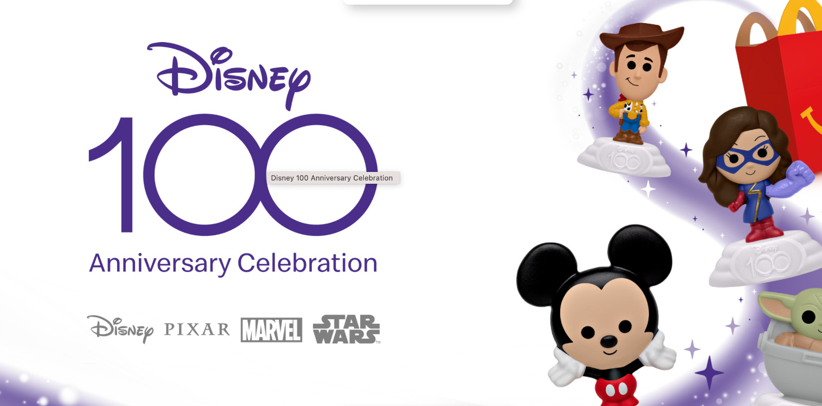 2023 McDONALD'S Disney's 100 Year Anniversary Celebration HAPPY MEAL TOYS Or Set