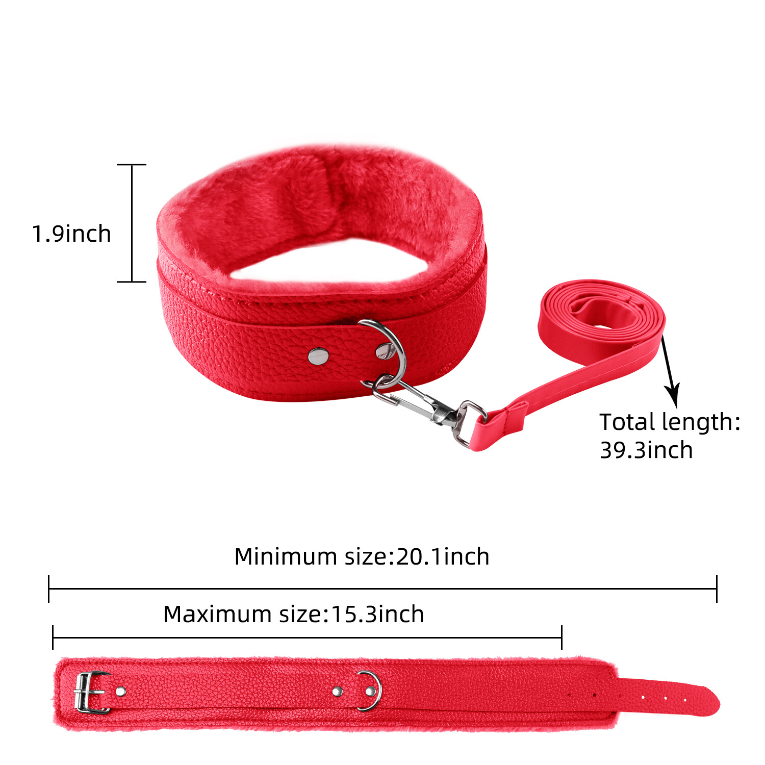 Collar Handcuffs Ankle cuffs BDSM Restraints Bondage Bed Strap Harness