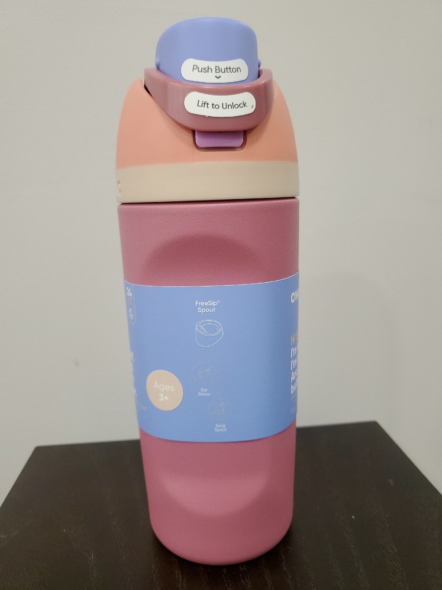 日本未発売カラー Owala 子ども用水筒 475ml ピンク Owala Freesip KIDS Stainless Steel / 16oz / Color: Yoga Rose