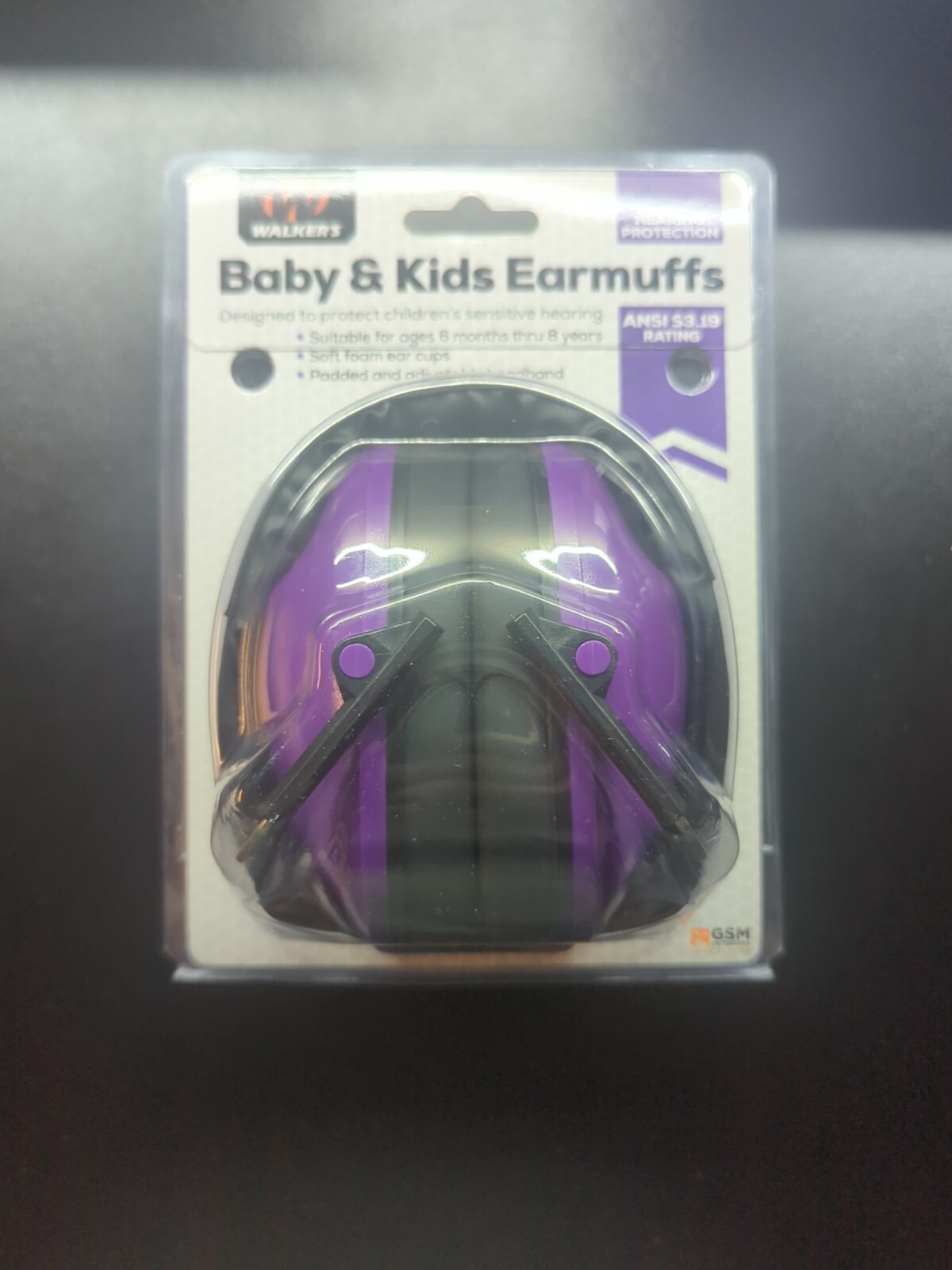 WALKERS BABY & KIDS EARMUFFS Purple Hearing Protection 6mos8yrs Brand