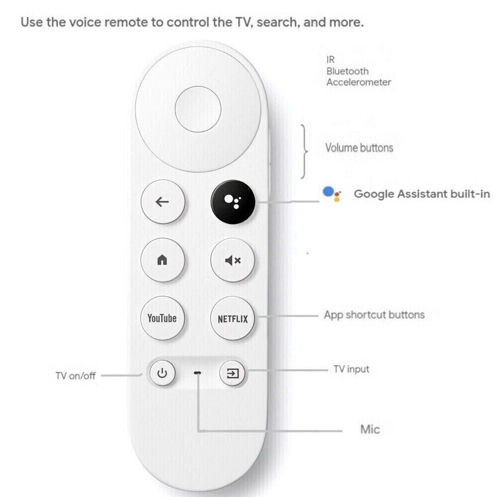 New G9N9N For Chromecast 4K With Google TV Voice Bluetooth IR