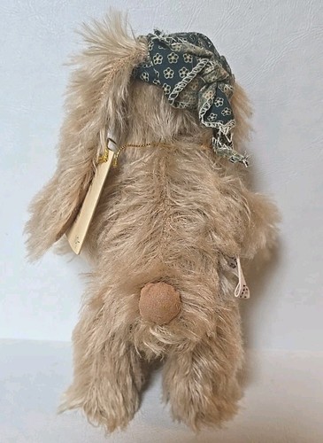 OOAK Mohair Bunny Rabbit Bear, Schnee-Baren Germany Signed Doris Behrens 6.5" - Picture 5 of 12