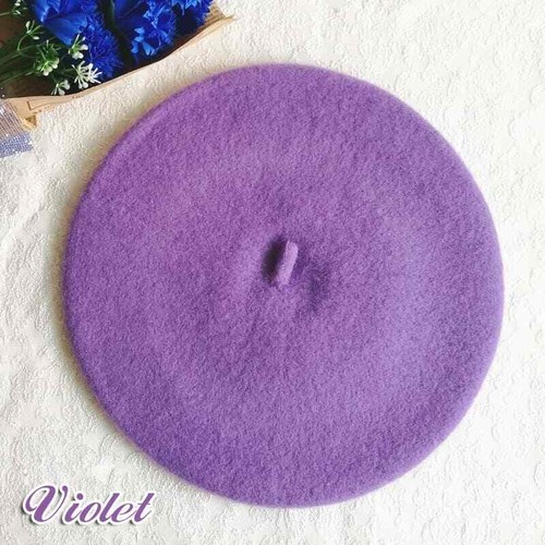 Children's Woolen Beret Cap Beret Cute Autumn and Winter Warm Painter Wool - Picture 29 of 34