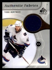 2005-06 SP Game Used Authentic Fabrics #AFTB Todd Bertuzzi Vancouver Canucks {C}