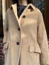 Jil Sander Vintage Beige Wool Coat Buttons Fr...